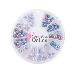 Carusel 3D pentru unghii C089 cu perle colorate 3 - 5mm